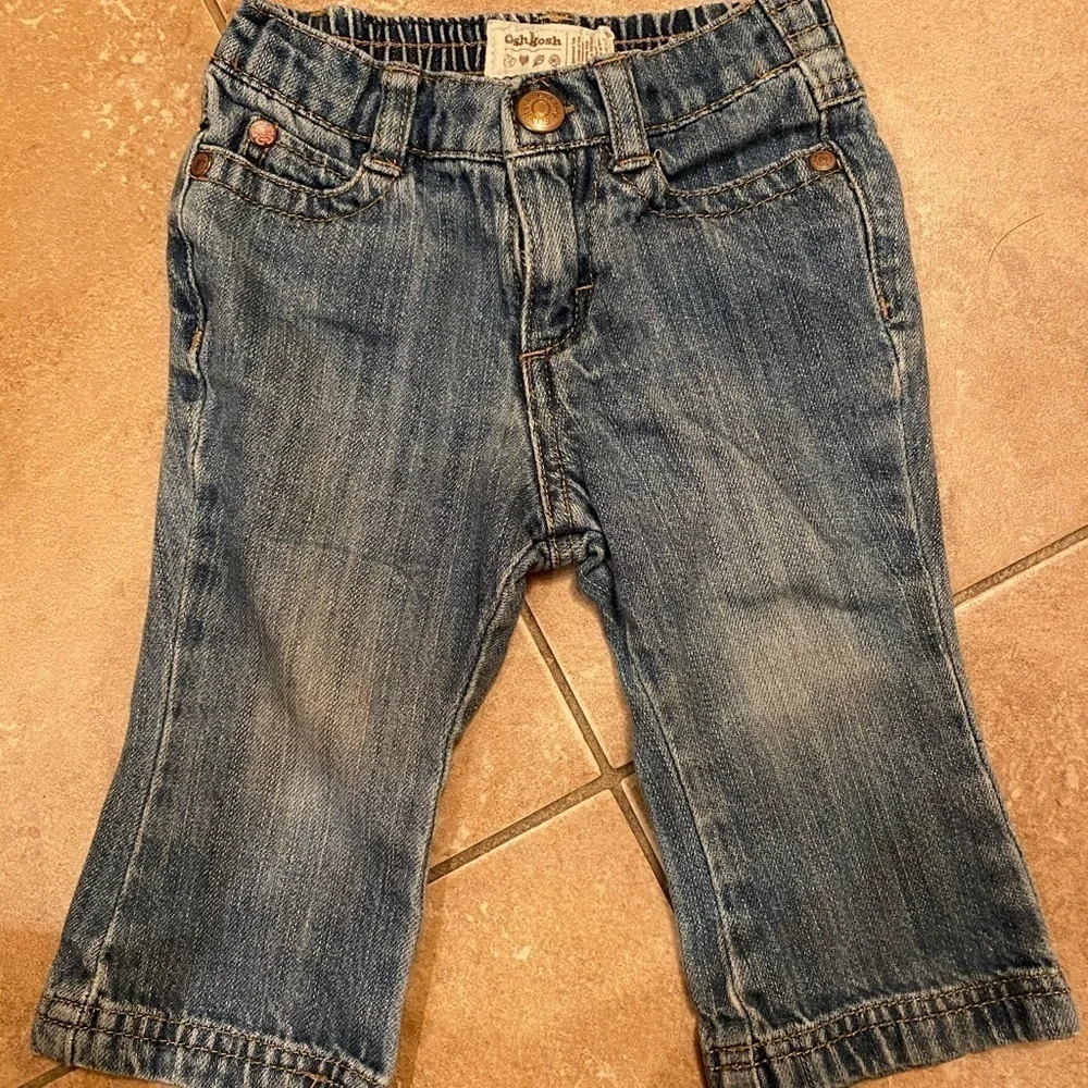 Oshkosh Girls 12M Jeans denim elastic back